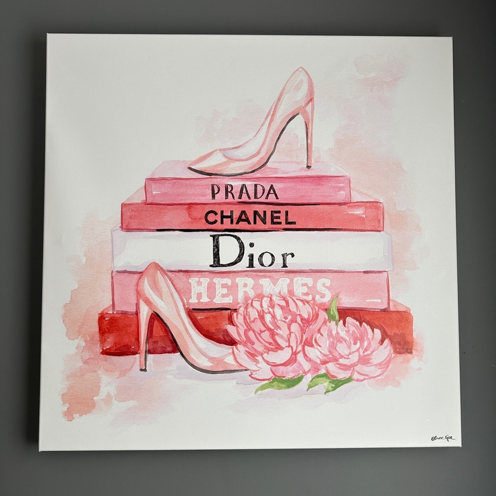 Oliver gal fashion books painting print 30”H x 30”W